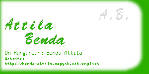 attila benda business card